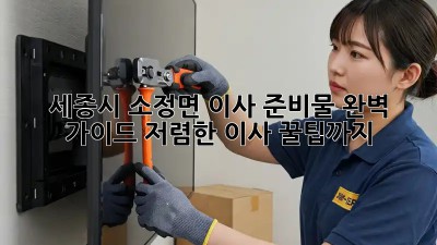 세종시 소정면 이사 준비물 완벽 가이드! 저렴한 이사 꿀팁까지! ✨