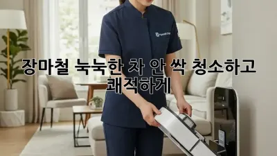 장마철, 눅눅한 차 안? 싹 청소하고 쾌적하게!